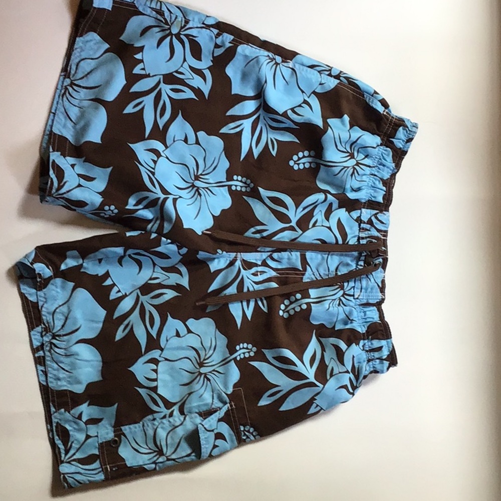 Men’s Brown/Lt Blue Swimwear Size L Men by Sonoma